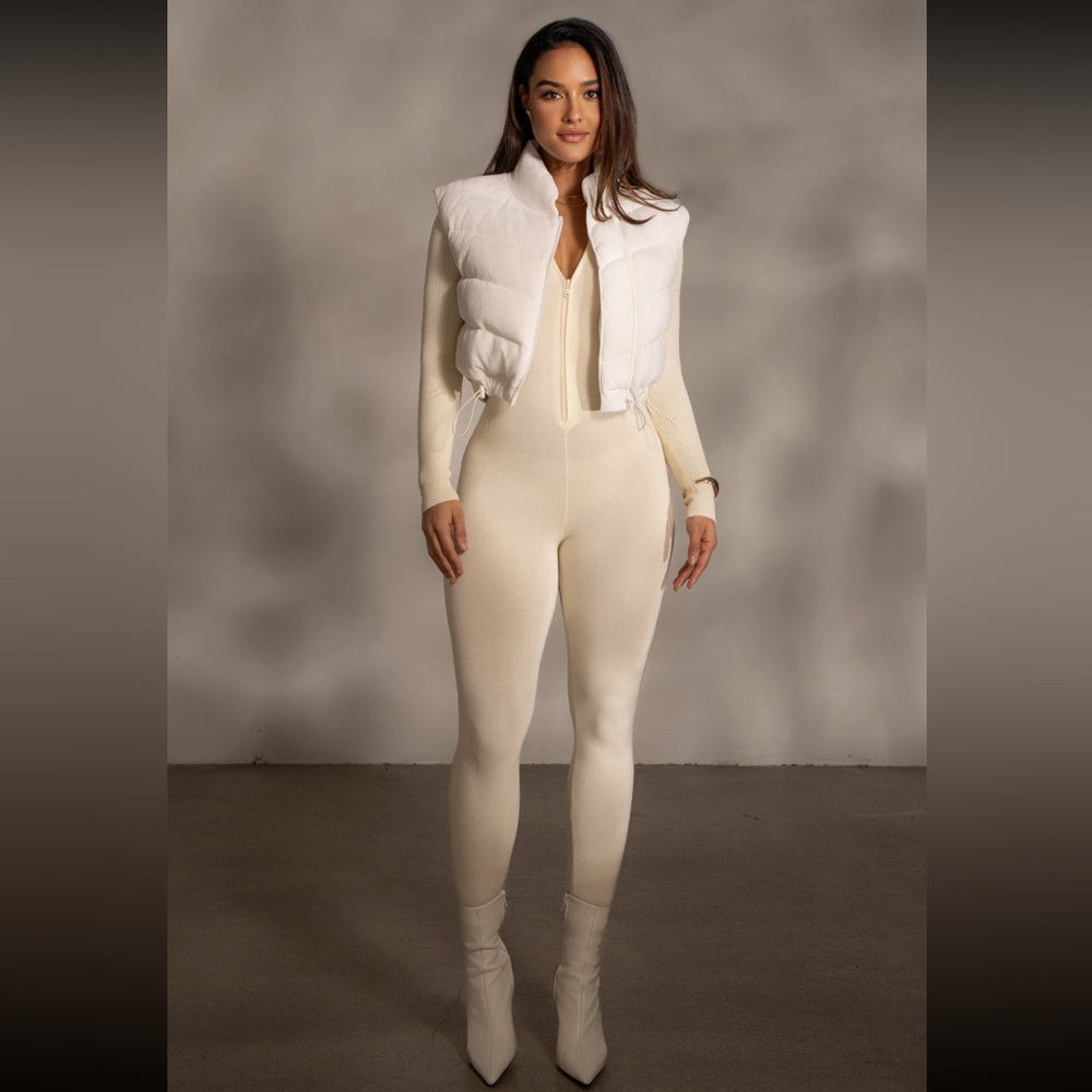 Buttercream Kris Front Zipper Jumpsuit